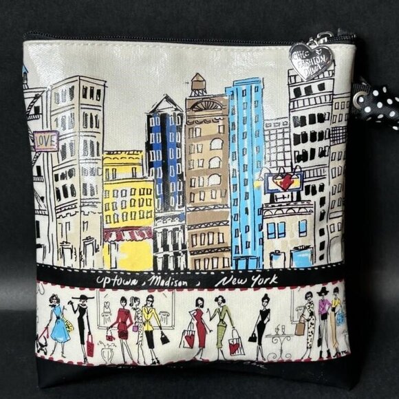 BRIGHTON  2 Piece -LG & SM Makeup Pouch Set. Coated canvas bags. VEUC. - Picture 3 of 9